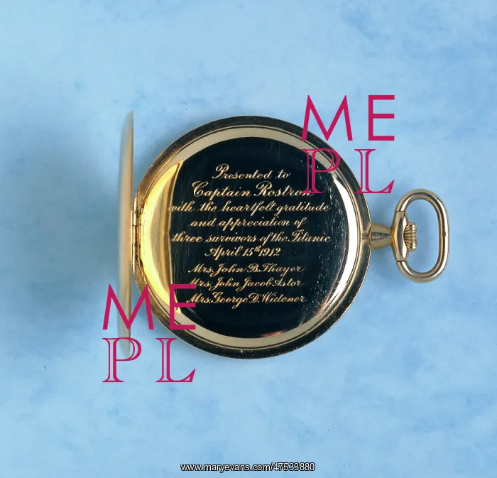 : Captain Rostron watch inscription : Captain Rostron watch inscription