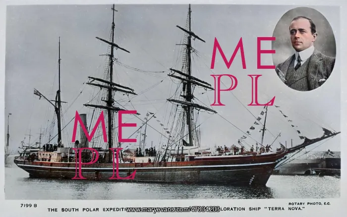 : Captain Scott and his exploration ship, Terra Nova : Captain Scott and his exploration ship, Terra Nova
