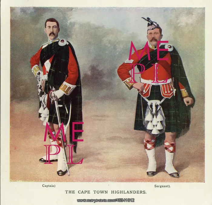 : Captain and Sergeant of the Cape Town Highlanders : Captain and Sergeant of the Cape Town Highlanders