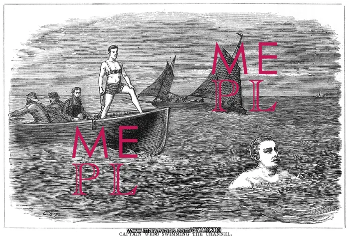 : Captain Webb in Mid-Channel : Captain Webb in Mid-Channel