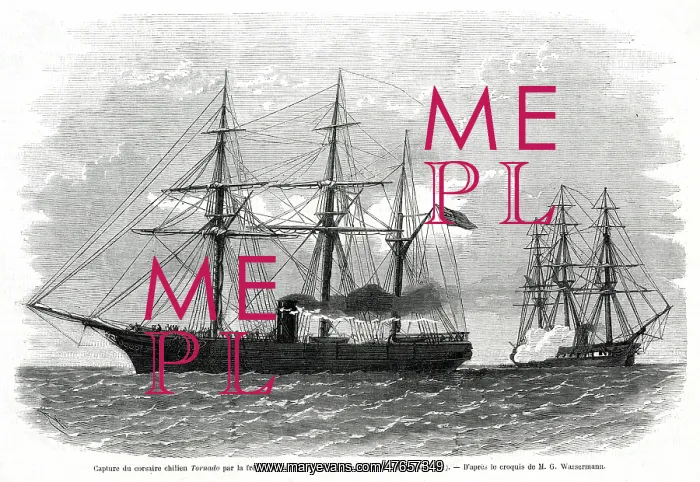 : Capture of the Chilean Ship Tornado by the Frigate Gerona : Capture of the Chilean Ship Tornado by the Frigate Gerona