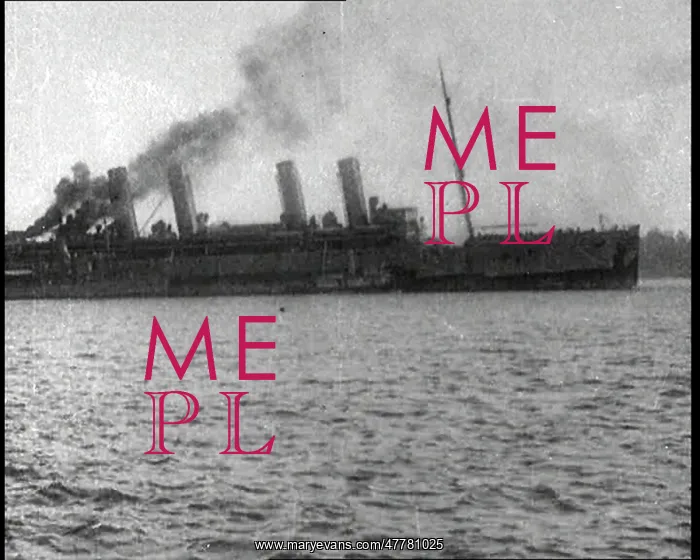 : A Captured German Ship Being Sailed By Allies : A Captured German Ship Being Sailed By Allies