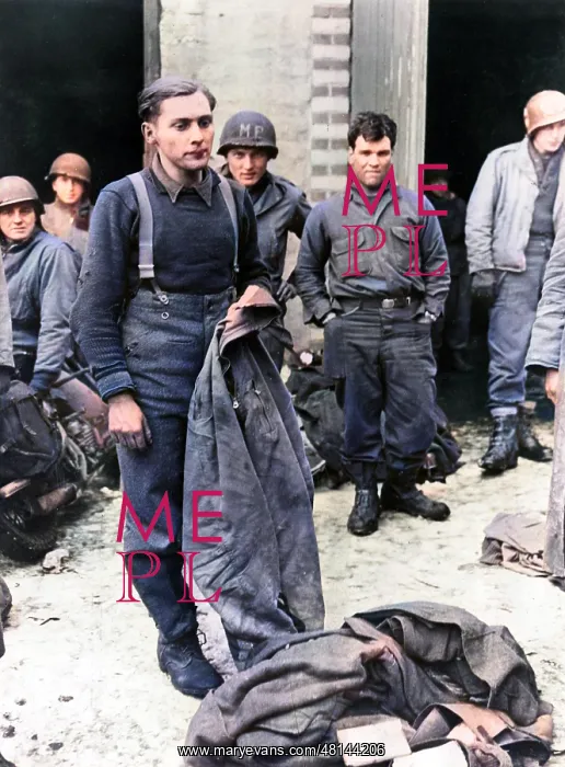 : Captured German soldier during Battle of the Bulge : Captured German soldier during Battle of the Bulge