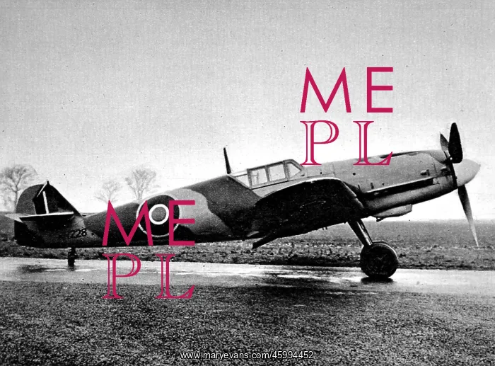 : Captured Messerschmitt 109G, Britain; Second World War, 1944 : Captured Messerschmitt 109G, Britain; Second World War, 1944