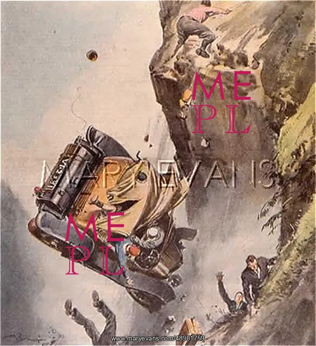 : CAR OVER PRECIPICE : CAR OVER PRECIPICE