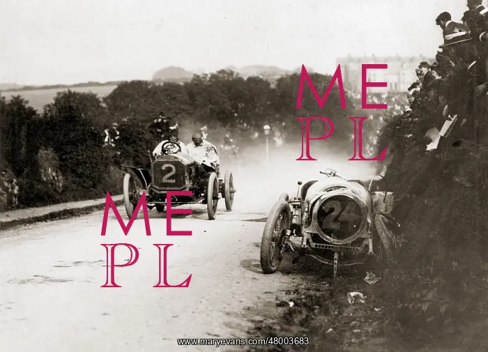 : Car race on the Isle of Man, 1908 : Car race on the Isle of Man, 1908