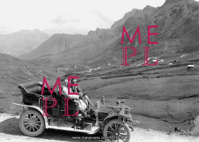 : Car ride in the Dolomites, 1910 : Car ride in the Dolomites, 1910