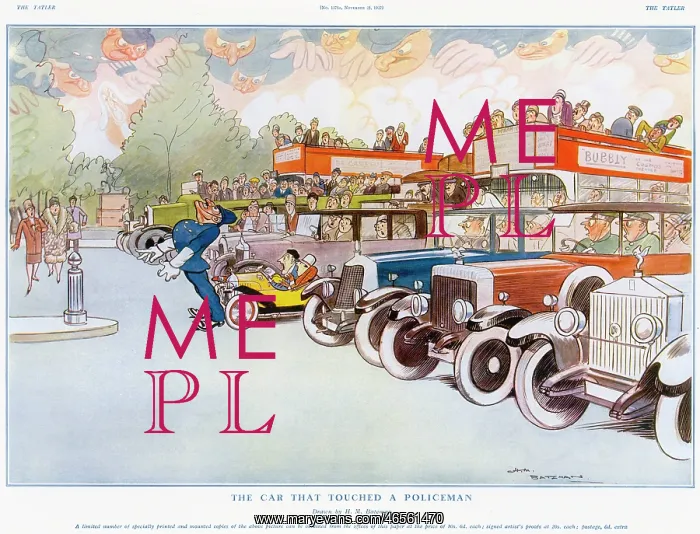 : The Car That Touched a Policeman by H.M. Bateman : The Car That Touched a Policeman by H.M. Bateman