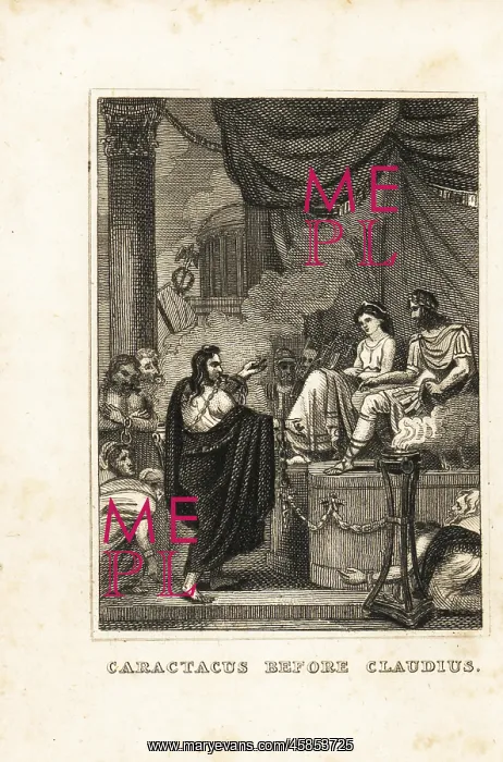 : Caratacus speaking before Emperor Claudius : Caratacus speaking before Emperor Claudius