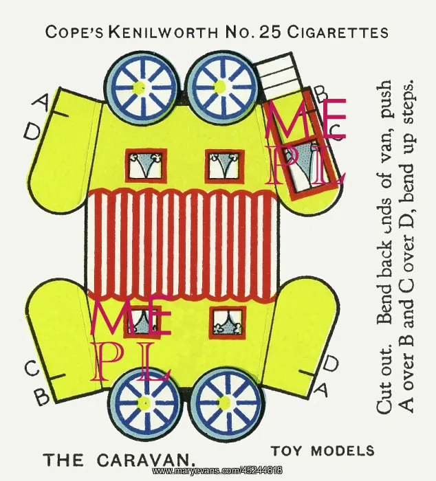 : Caravan. Cope's Toy Models (The Country Fair) cigarette cards. Artist: William Henry Ellam : Caravan. Cope's Toy Models (The Country Fair) cigarette cards. Artist: William Henry Ellam