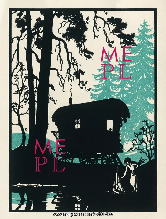 : Caravan with camp fire : Caravan with camp fire