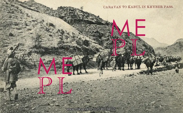 : Caravan on the way to Kabul in the Khyber Pass : Caravan on the way to Kabul in the Khyber Pass