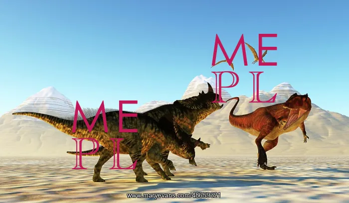 : A Carcharodontosaurus attacks a pair of Brachyceratops : A Carcharodontosaurus attacks a pair of Brachyceratops