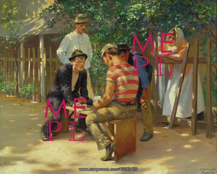 : The card players. 1893. Oil : The card players. 1893. Oil