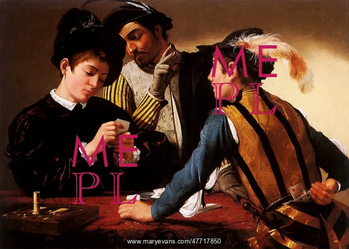 : The Card Sharps, by Caravaggio : The Card Sharps, by Caravaggio