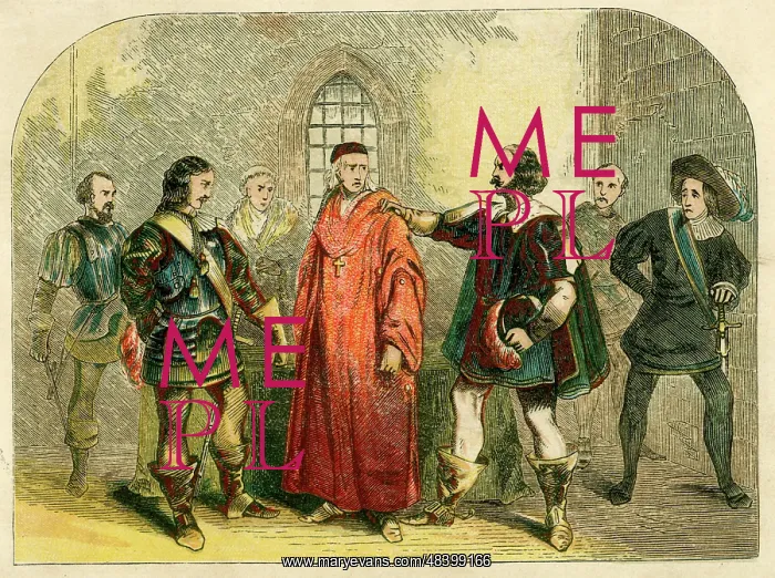 : Cardinal Wolsey Arrested for High Treason : Cardinal Wolsey Arrested for High Treason