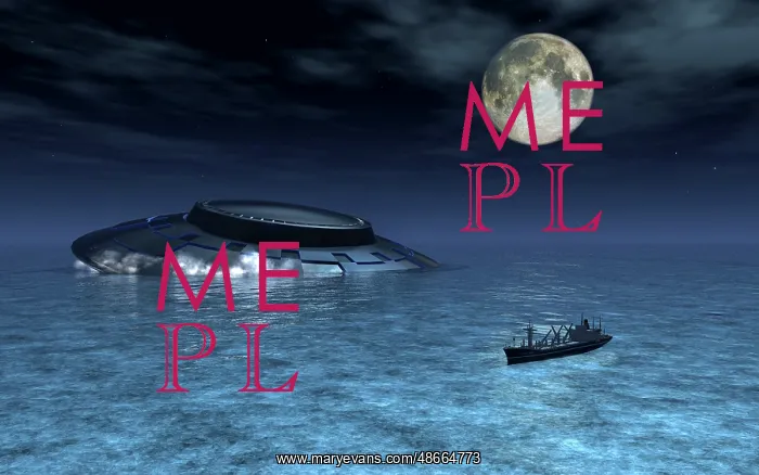 : A cargo freighter ship encountering a giant uso out at sea : A cargo freighter ship encountering a giant uso out at sea