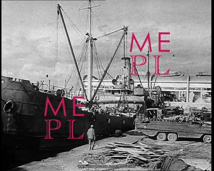 : A Cargo Ship Docked in Naples Harbour : A Cargo Ship Docked in Naples Harbour