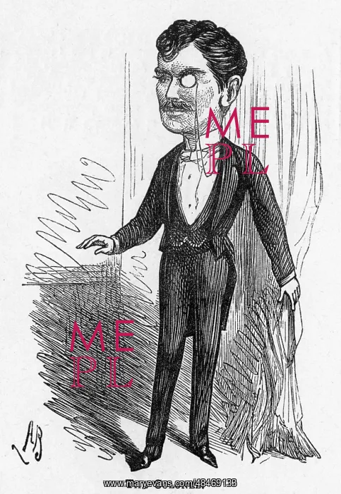 : Caricature of the actor Charles Coghlan : Caricature of the actor Charles Coghlan
