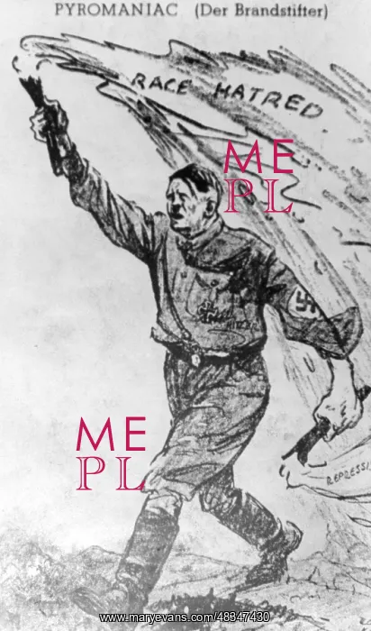 : Caricature of Adolf Hitler, 1932 : Caricature of Adolf Hitler, 1932
