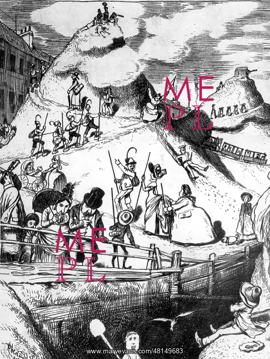  : Caricature on the canal construction in Munich, 1887