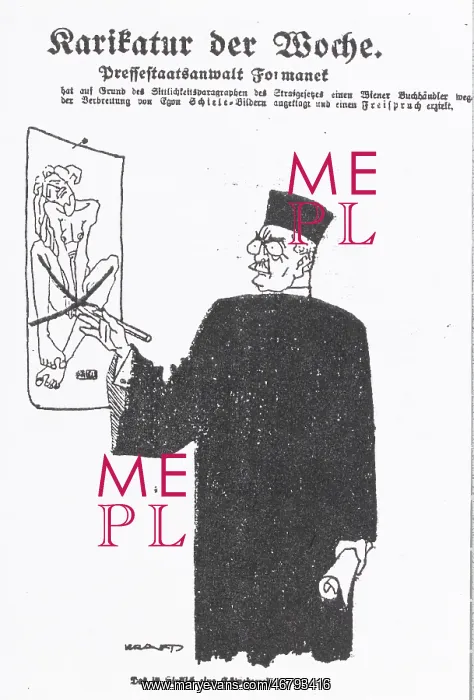 : Caricature on Egon Schiele : Caricature on Egon Schiele