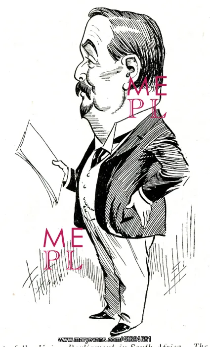 : Caricature, General Louis Botha, Prime Minister, South Afric : Caricature, General Louis Botha, Prime Minister, South Afric