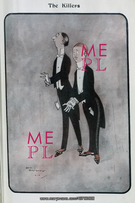: Caricature illustration, The Killers by H M Bateman : Caricature illustration, The Killers by H M Bateman
