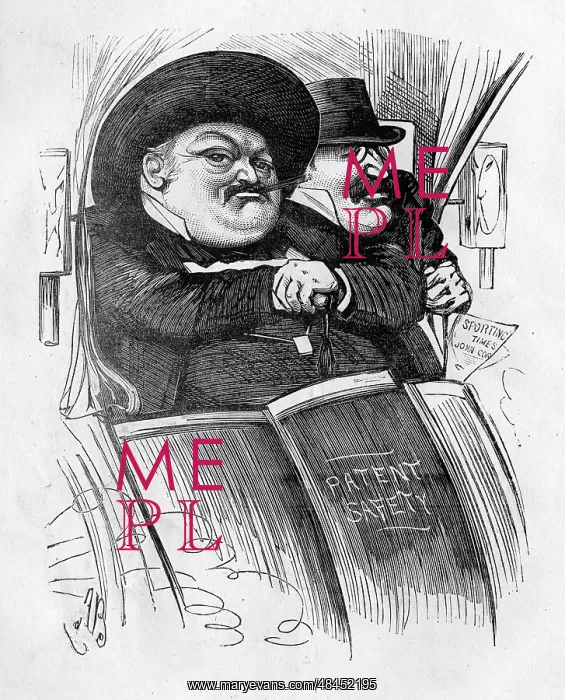 : Caricature of John Corlett of The Sporting Times : Caricature of John Corlett of The Sporting Times