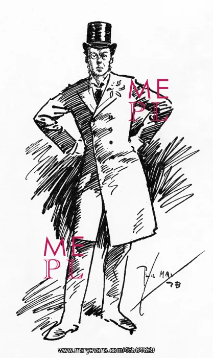 : Caricature of Joseph Chamberlain by Phil May : Caricature of Joseph Chamberlain by Phil May