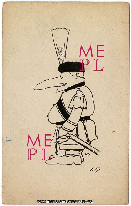 : Caricature of King Constantine I of the Hellenes by George R : Caricature of King Constantine I of the Hellenes by George R