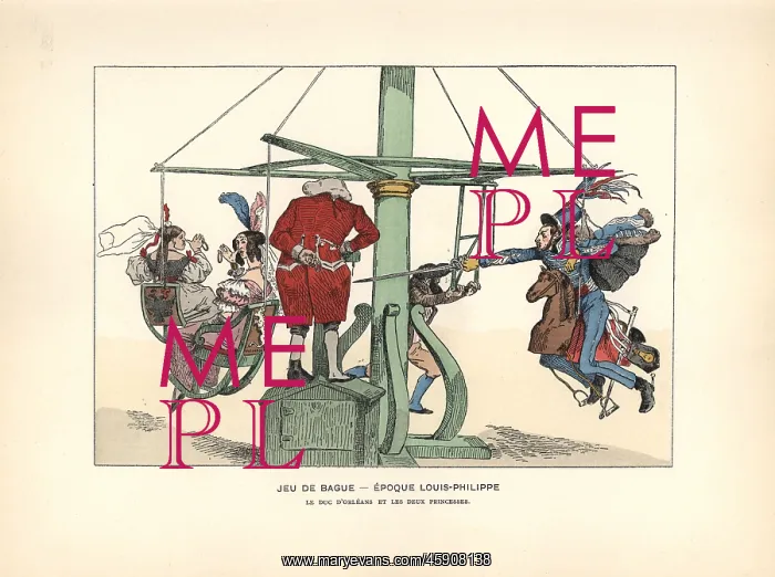 : Caricature of a man impotently tilting at : Caricature of a man impotently tilting at