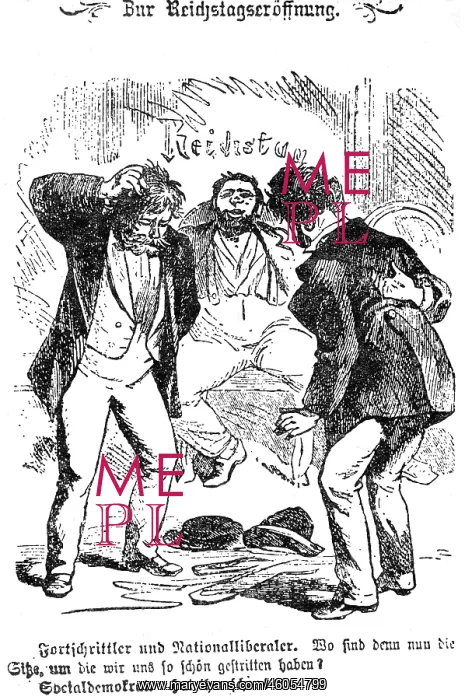  : Caricature, opening the Reichtstag