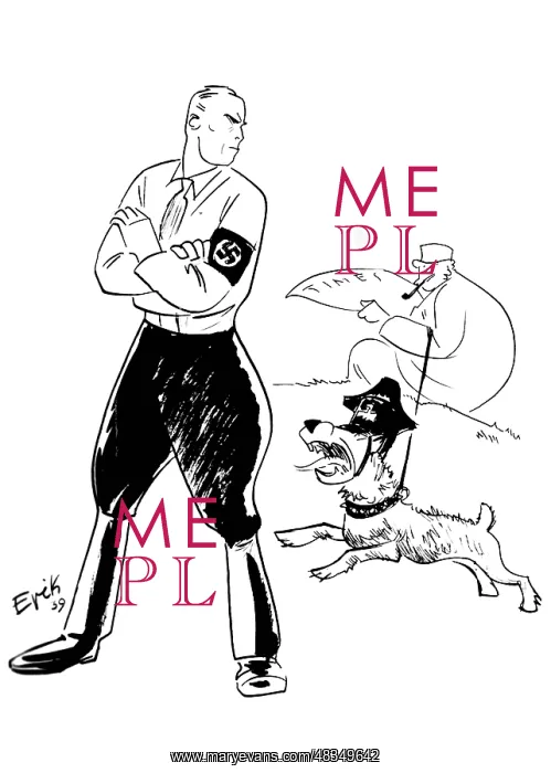 : Caricature about Poland before the beginning of the war : Caricature about Poland before the beginning of the war