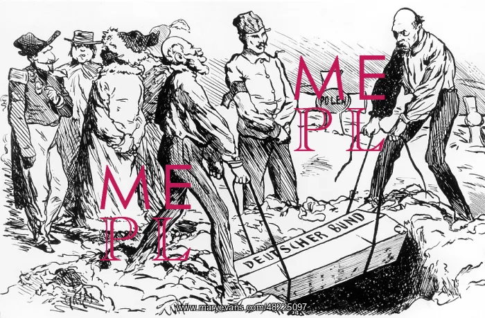 : Caricature related to the war between Prussia and Austria : Caricature related to the war between Prussia and Austria