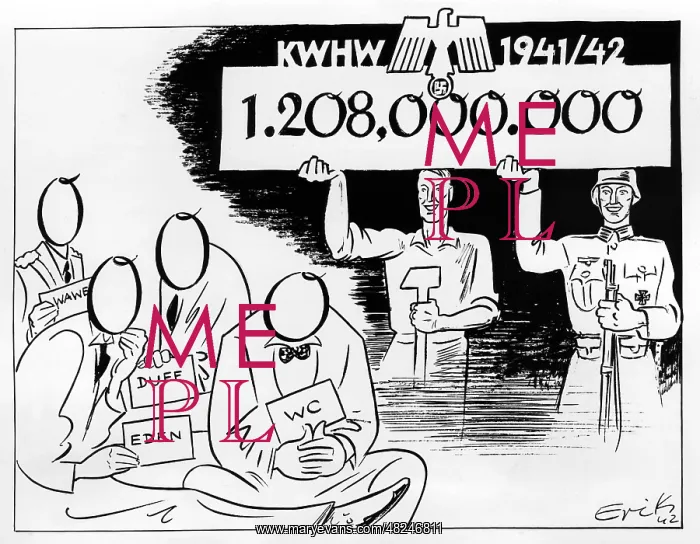 : Caricature on the War Winter Relief, 1942 : Caricature on the War Winter Relief, 1942