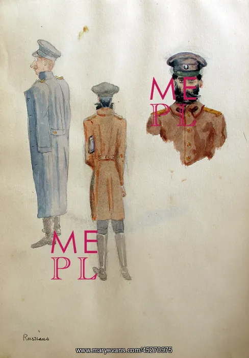 : Caricatures of British and non-British Officers and others : Caricatures of British and non-British Officers and others