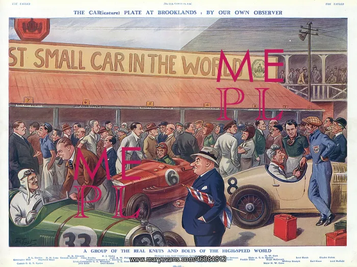 : Caricatures at Brooklands by The Tout : Caricatures at Brooklands by The Tout