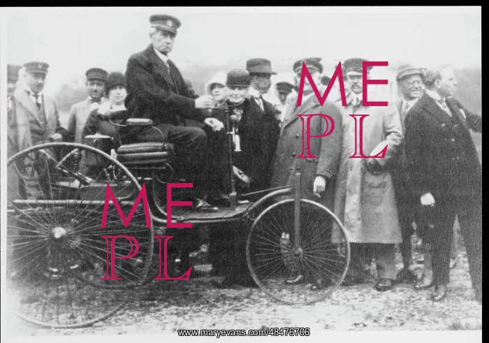 : CARL BENZ WITH CAR : CARL BENZ WITH CAR