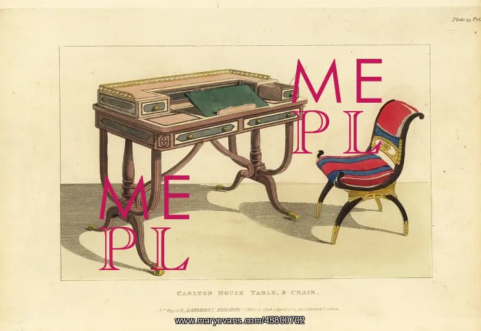 : Carlton House table and chair, 1814 : Carlton House table and chair, 1814