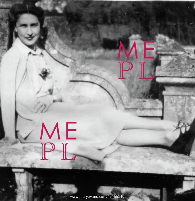 : Carly sitting on stone bench : Carly sitting on stone bench