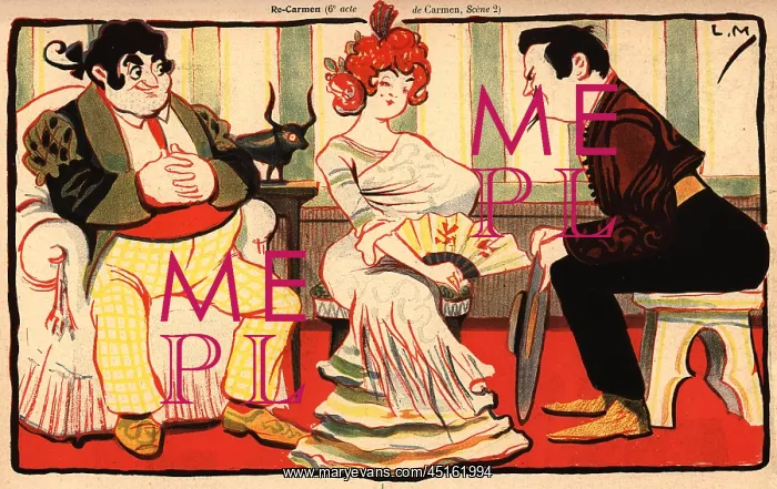 : Carmen. An illustration of a scene from an act of Carmen : Carmen. An illustration of a scene from an act of Carmen