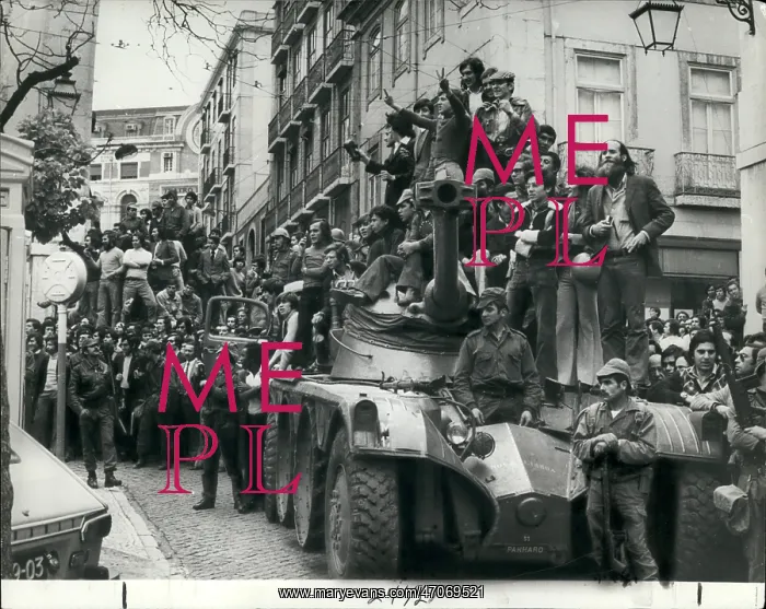 : Carnation Revolution, military coup in Lisbon, Portugal : Carnation Revolution, military coup in Lisbon, Portugal