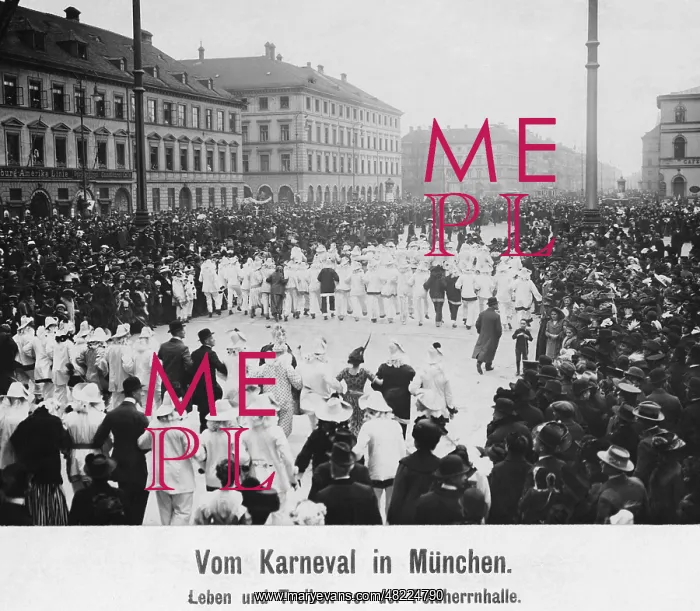 : Carnival on Odeonsplatz in Munich, 1912 : Carnival on Odeonsplatz in Munich, 1912