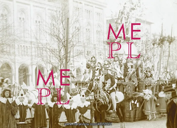 : Carnival procession in Munich, 1895 : Carnival procession in Munich, 1895