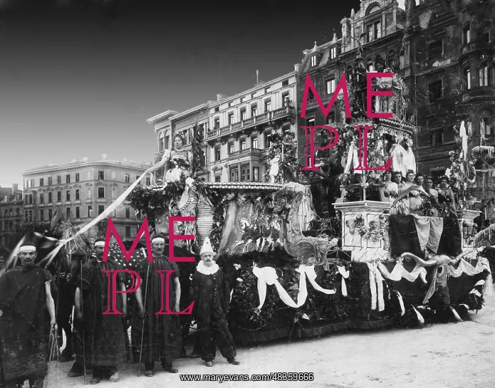 : Carnival procession in Munich, 1897 : Carnival procession in Munich, 1897