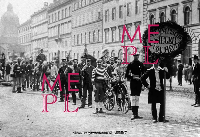 : Carnival procession in Munich, around 1900 : Carnival procession in Munich, around 1900