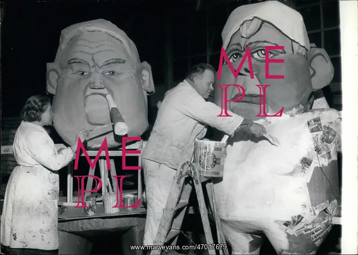 : Carnival procession puppets, satirical workshop, Wiesbaden : Carnival procession puppets, satirical workshop, Wiesbaden