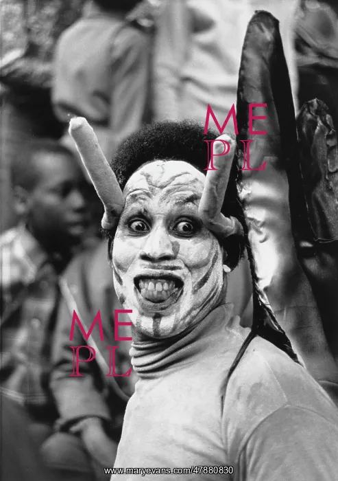 : Carnival reveller - Manchester, 1973 : Carnival reveller - Manchester, 1973