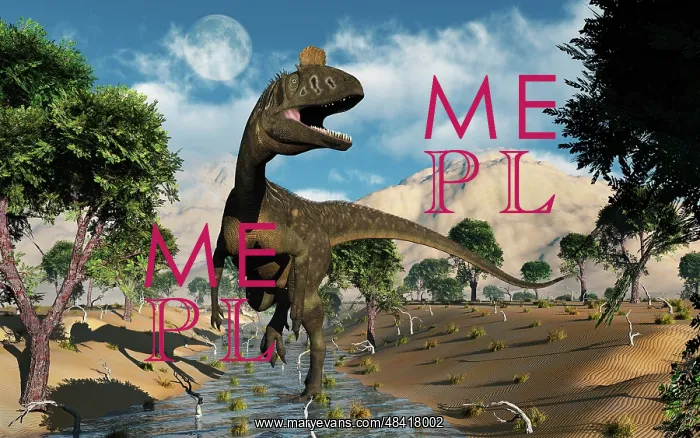 : A carnivorous Cryolophosaurus dinosaur walking along a ? : A carnivorous Cryolophosaurus dinosaur walking along a ?